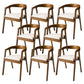 Contemporary Style Chair Wood Dining Accent Chair for Kitchen White-Brown 8 Piece Set Clearhalo 'Dining Chairs' 'Dining Tables & Seating' 'dining_chair' 'furn' 'furn_dining_chair' 'Furniture' 'Kitchen & Dining Furniture' 7520090