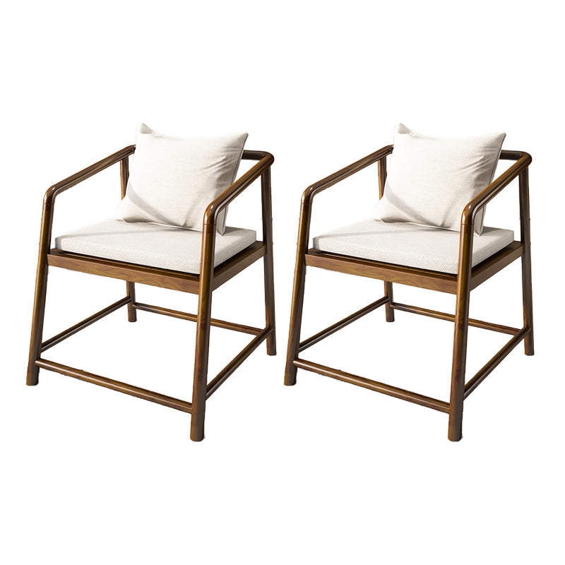 Contemporary Style Chair Wood Dining Accent Chair for Kitchen Brown White 2 Piece Set Clearhalo 'Dining Chairs' 'Dining Tables & Seating' 'dining_chair' 'furn' 'furn_dining_chair' 'Furniture' 'Kitchen & Dining Furniture' 7520091