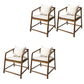 Contemporary Style Chair Wood Dining Accent Chair for Kitchen Brown White 4 Piece Set Clearhalo 'Dining Chairs' 'Dining Tables & Seating' 'dining_chair' 'furn' 'furn_dining_chair' 'Furniture' 'Kitchen & Dining Furniture' 7520092