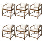 Contemporary Style Chair Wood Dining Accent Chair for Kitchen Brown White 6 Piece Set Clearhalo 'Dining Chairs' 'Dining Tables & Seating' 'dining_chair' 'furn' 'furn_dining_chair' 'Furniture' 'Kitchen & Dining Furniture' 7520093
