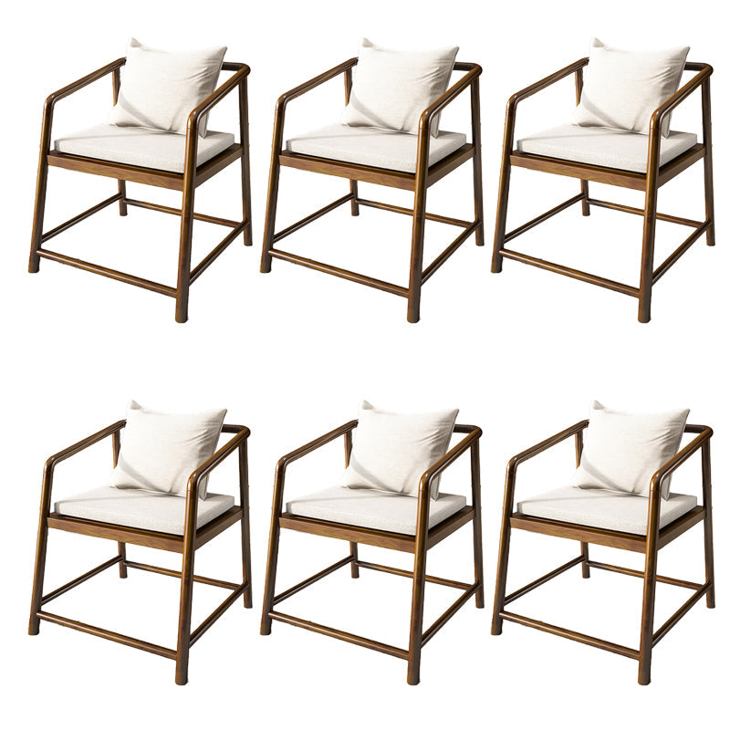 Contemporary Style Chair Wood Dining Accent Chair for Kitchen Brown White 6 Piece Set Clearhalo 'Dining Chairs' 'Dining Tables & Seating' 'dining_chair' 'furn' 'furn_dining_chair' 'Furniture' 'Kitchen & Dining Furniture' 7520093
