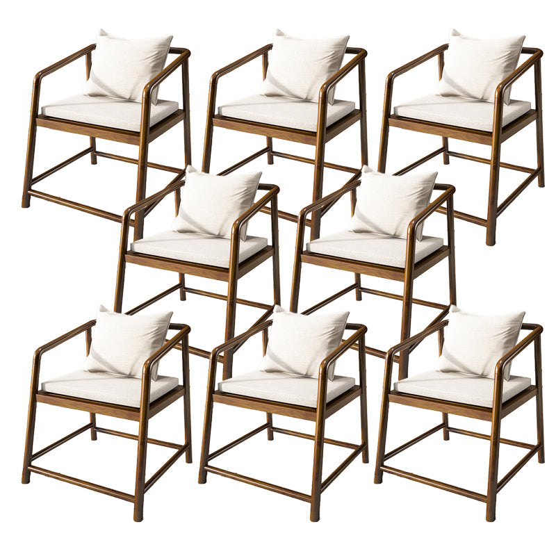 Contemporary Style Chair Wood Dining Accent Chair for Kitchen Brown White 8 Piece Set Clearhalo 'Dining Chairs' 'Dining Tables & Seating' 'dining_chair' 'furn' 'furn_dining_chair' 'Furniture' 'Kitchen & Dining Furniture' 7520094