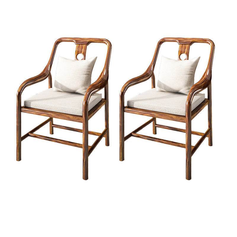 Contemporary Style Chair Wood Dining Accent Chair for Kitchen Light White Brown 2 Piece Set Clearhalo 'Dining Chairs' 'Dining Tables & Seating' 'dining_chair' 'furn' 'furn_dining_chair' 'Furniture' 'Kitchen & Dining Furniture' 7520095