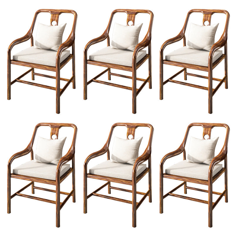 Contemporary Style Chair Wood Dining Accent Chair for Kitchen Light White Brown 6 Piece Set Clearhalo 'Dining Chairs' 'Dining Tables & Seating' 'dining_chair' 'furn' 'furn_dining_chair' 'Furniture' 'Kitchen & Dining Furniture' 7520097