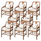 Contemporary Style Chair Wood Dining Accent Chair for Kitchen Light White Brown 8 Piece Set Clearhalo 'Dining Chairs' 'Dining Tables & Seating' 'dining_chair' 'furn' 'furn_dining_chair' 'Furniture' 'Kitchen & Dining Furniture' 7520098