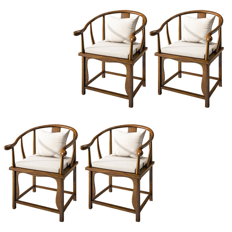 Contemporary Style Chair Wood Dining Accent Chair for Kitchen Light Brown White 4 Piece Set Clearhalo 'Dining Chairs' 'Dining Tables & Seating' 'dining_chair' 'furn' 'furn_dining_chair' 'Furniture' 'Kitchen & Dining Furniture' 7520100