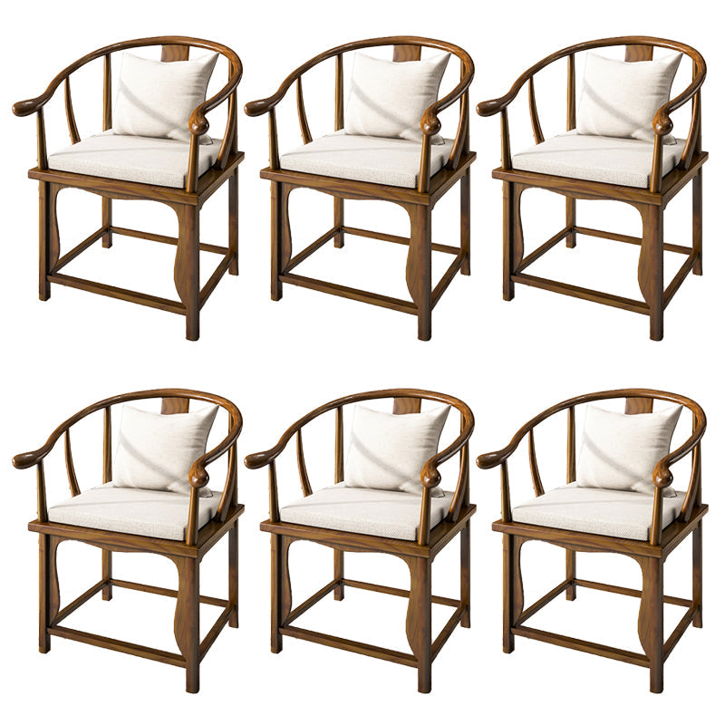 Contemporary Style Chair Wood Dining Accent Chair for Kitchen Light Brown White 6 Piece Set Clearhalo 'Dining Chairs' 'Dining Tables & Seating' 'dining_chair' 'furn' 'furn_dining_chair' 'Furniture' 'Kitchen & Dining Furniture' 7520101