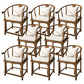 Contemporary Style Chair Wood Dining Accent Chair for Kitchen Light Brown White 8 Piece Set Clearhalo 'Dining Chairs' 'Dining Tables & Seating' 'dining_chair' 'furn' 'furn_dining_chair' 'Furniture' 'Kitchen & Dining Furniture' 7520102