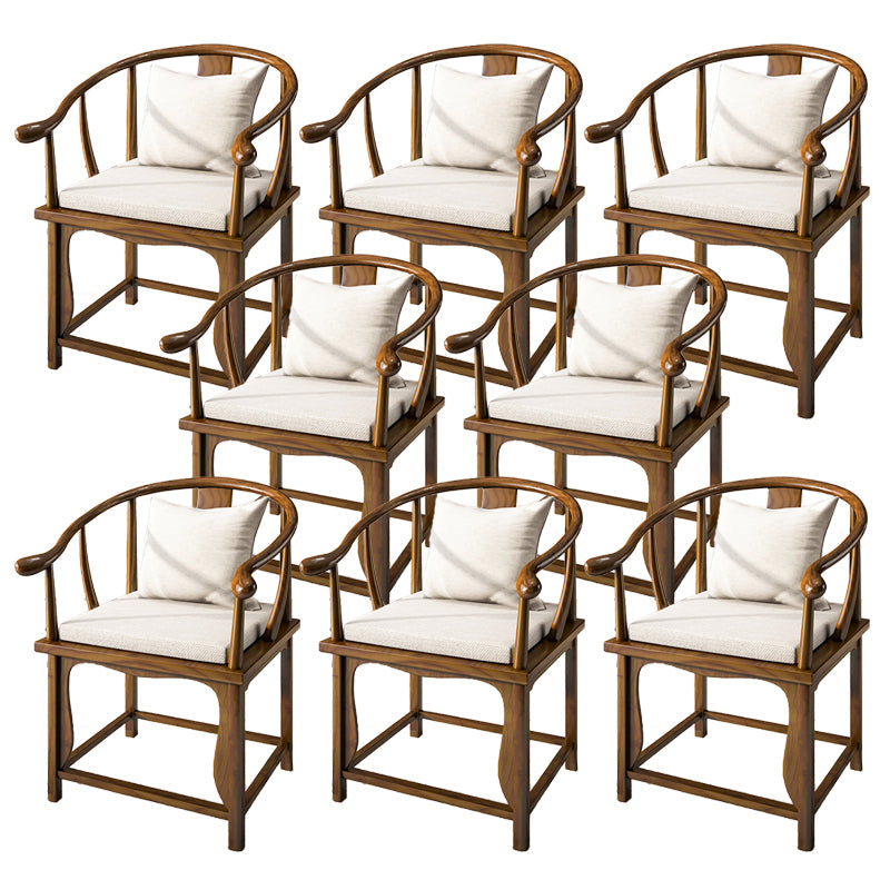 Contemporary Style Chair Wood Dining Accent Chair for Kitchen Light Brown White 8 Piece Set Clearhalo 'Dining Chairs' 'Dining Tables & Seating' 'dining_chair' 'furn' 'furn_dining_chair' 'Furniture' 'Kitchen & Dining Furniture' 7520102