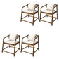 Contemporary Style Chair Wood Dining Accent Chair for Kitchen Dark White Brown 4 Piece Set Clearhalo 'Dining Chairs' 'Dining Tables & Seating' 'dining_chair' 'furn' 'furn_dining_chair' 'Furniture' 'Kitchen & Dining Furniture' 7520108