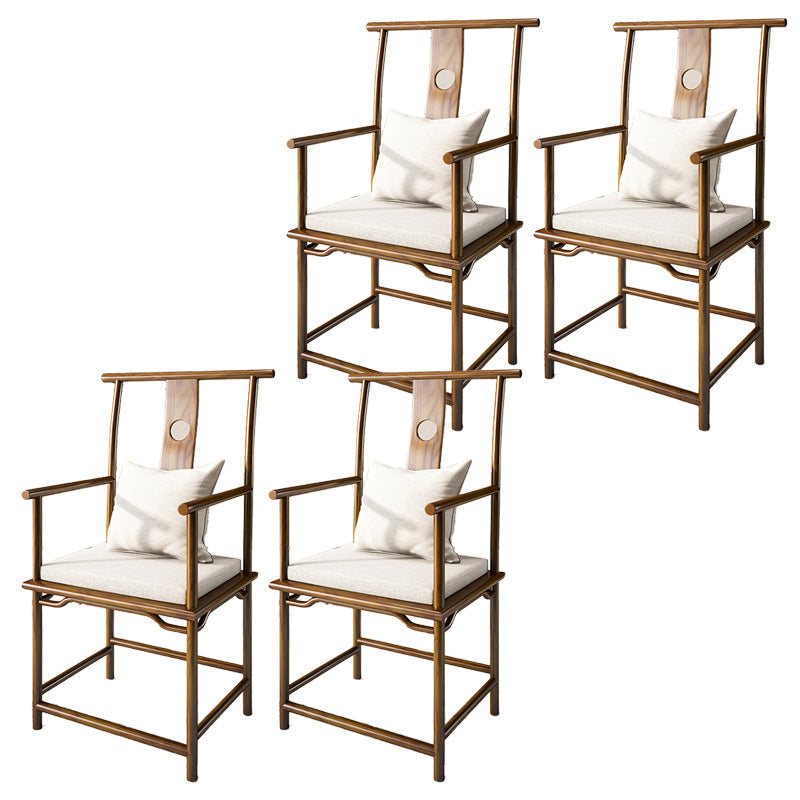 Contemporary Style Chair Wood Dining Accent Chair for Kitchen Dark Brown 4 Piece Set Clearhalo 'Dining Chairs' 'Dining Tables & Seating' 'dining_chair' 'furn' 'furn_dining_chair' 'Furniture' 'Kitchen & Dining Furniture' 7520112