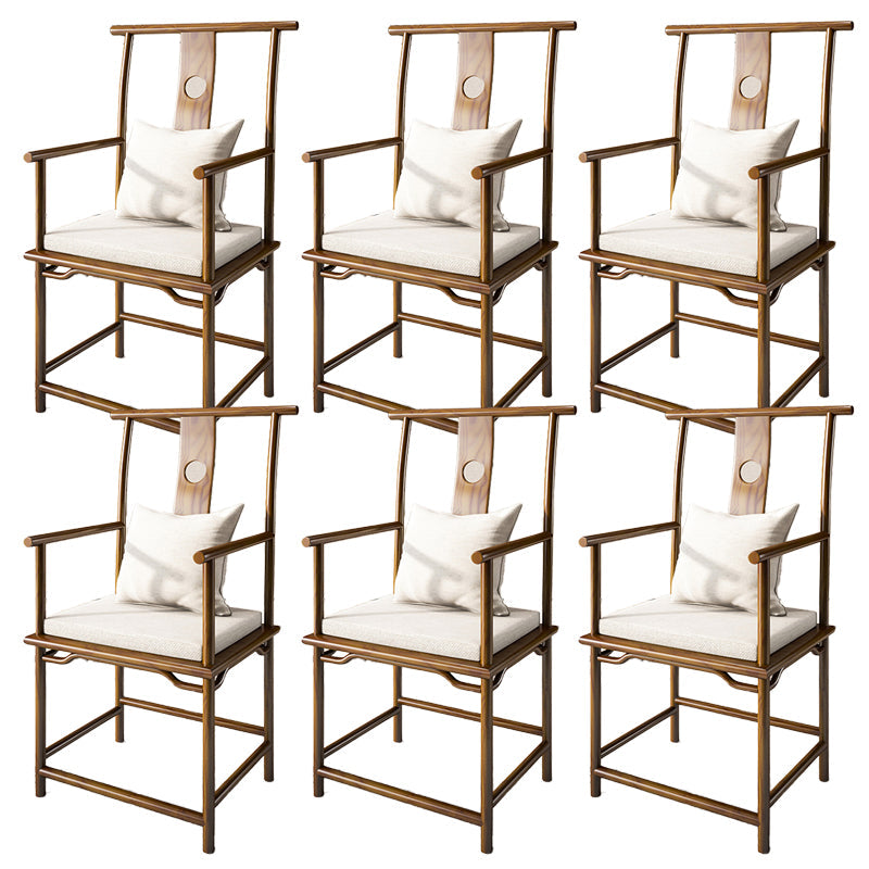 Contemporary Style Chair Wood Dining Accent Chair for Kitchen Dark Brown 6 Piece Set Clearhalo 'Dining Chairs' 'Dining Tables & Seating' 'dining_chair' 'furn' 'furn_dining_chair' 'Furniture' 'Kitchen & Dining Furniture' 7520113