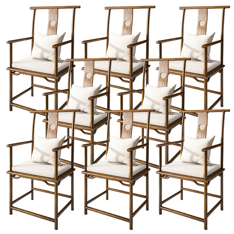 Contemporary Style Chair Wood Dining Accent Chair for Kitchen Dark Brown 8 Piece Set Clearhalo 'Dining Chairs' 'Dining Tables & Seating' 'dining_chair' 'furn' 'furn_dining_chair' 'Furniture' 'Kitchen & Dining Furniture' 7520114