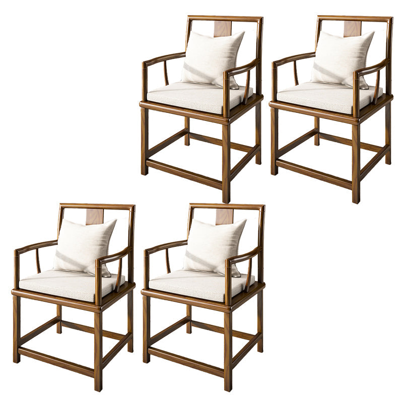 Contemporary Style Chair Wood Dining Accent Chair for Kitchen Beige Brown 4 Piece Set Clearhalo 'Dining Chairs' 'Dining Tables & Seating' 'dining_chair' 'furn' 'furn_dining_chair' 'Furniture' 'Kitchen & Dining Furniture' 7520116