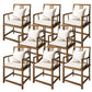 Contemporary Style Chair Wood Dining Accent Chair for Kitchen Beige Brown 8 Piece Set Clearhalo 'Dining Chairs' 'Dining Tables & Seating' 'dining_chair' 'furn' 'furn_dining_chair' 'Furniture' 'Kitchen & Dining Furniture' 7520118