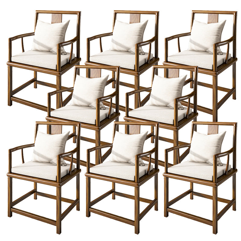 Contemporary Style Chair Wood Dining Accent Chair for Kitchen Beige Brown 8 Piece Set Clearhalo 'Dining Chairs' 'Dining Tables & Seating' 'dining_chair' 'furn' 'furn_dining_chair' 'Furniture' 'Kitchen & Dining Furniture' 7520118