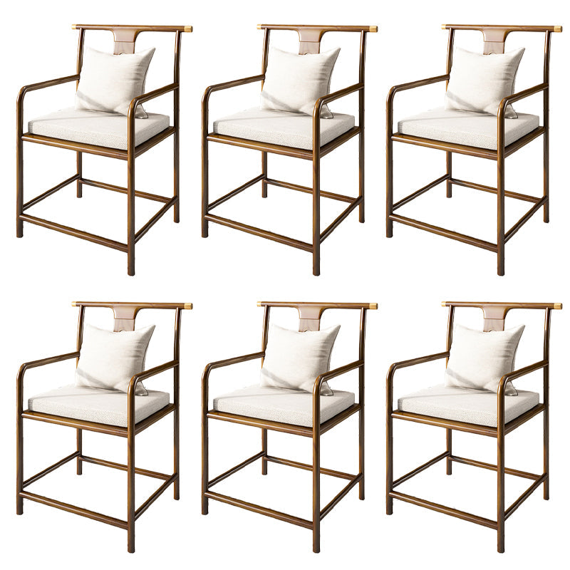 Contemporary Style Chair Wood Dining Accent Chair for Kitchen White 6 Piece Set Clearhalo 'Dining Chairs' 'Dining Tables & Seating' 'dining_chair' 'furn' 'furn_dining_chair' 'Furniture' 'Kitchen & Dining Furniture' 7520125