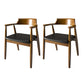 Contemporary Style Chair Wood Dining Accent Chair for Kitchen Black-Brown 2 Piece Set Clearhalo 'Dining Chairs' 'Dining Tables & Seating' 'dining_chair' 'furn' 'furn_dining_chair' 'Furniture' 'Kitchen & Dining Furniture' 7520127