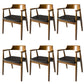 Contemporary Style Chair Wood Dining Accent Chair for Kitchen Black-Brown 6 Piece Set Clearhalo 'Dining Chairs' 'Dining Tables & Seating' 'dining_chair' 'furn' 'furn_dining_chair' 'Furniture' 'Kitchen & Dining Furniture' 7520129