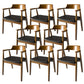 Contemporary Style Chair Wood Dining Accent Chair for Kitchen Black-Brown 8 Piece Set Clearhalo 'Dining Chairs' 'Dining Tables & Seating' 'dining_chair' 'furn' 'furn_dining_chair' 'Furniture' 'Kitchen & Dining Furniture' 7520130