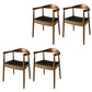 Contemporary Style Chair Wood Dining Accent Chair for Kitchen Brown-Black 4 Piece Set Clearhalo 'Dining Chairs' 'Dining Tables & Seating' 'dining_chair' 'furn' 'furn_dining_chair' 'Furniture' 'Kitchen & Dining Furniture' 7520132