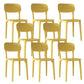 Nordic Backrest Stackable Acrylic Chair with Acrylic Legs for Dining Room Yellow 8 Piece Set Clearhalo 'Dining Chairs' 'Dining Tables & Seating' 'dining_chair' 'furn' 'furn_dining_chair' 'Furniture' 'Kitchen & Dining Furniture' 7520163