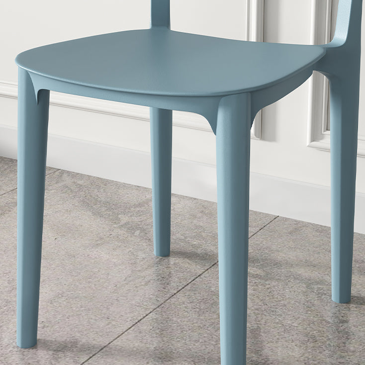 Nordic Backrest Stackable Acrylic Chair with Acrylic Legs for Dining Room Clearhalo 'Dining Chairs' 'Dining Tables & Seating' 'dining_chair' 'furn' 'furn_dining_chair' 'Furniture' 'Kitchen & Dining Furniture' 7520170