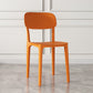 Nordic Backrest Stackable Acrylic Chair with Acrylic Legs for Dining Room Orange 1 Piece Clearhalo 'Dining Chairs' 'Dining Tables & Seating' 'dining_chair' 'furn' 'furn_dining_chair' 'Furniture' 'Kitchen & Dining Furniture' 7520174