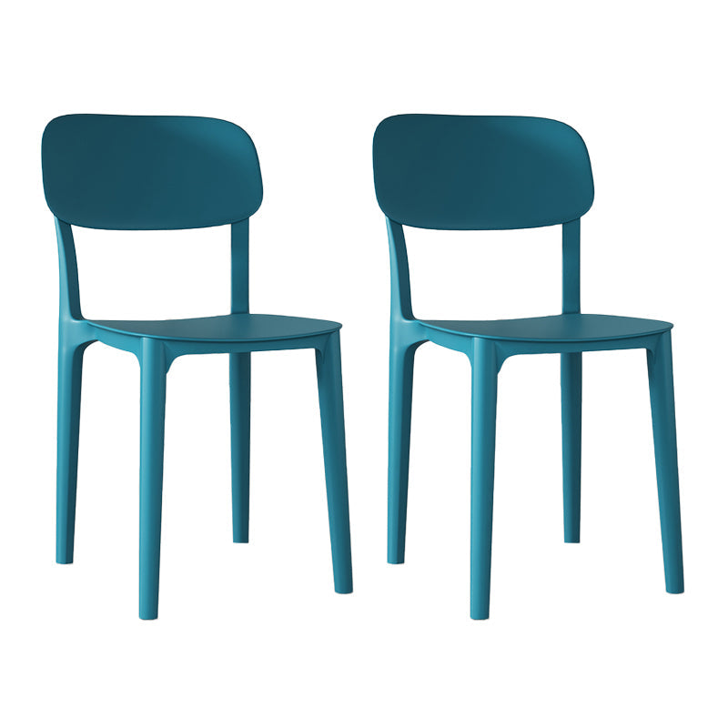 Nordic Backrest Stackable Acrylic Chair with Acrylic Legs for Dining Room Green 2 Piece Set Clearhalo 'Dining Chairs' 'Dining Tables & Seating' 'dining_chair' 'furn' 'furn_dining_chair' 'Furniture' 'Kitchen & Dining Furniture' 7520180