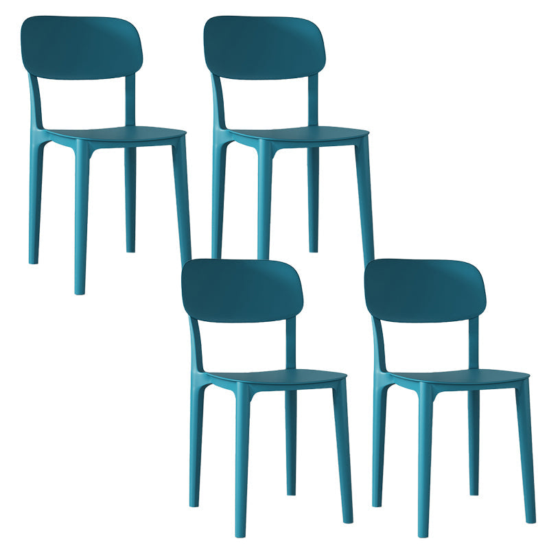 Nordic Backrest Stackable Acrylic Chair with Acrylic Legs for Dining Room Green 4 Piece Set Clearhalo 'Dining Chairs' 'Dining Tables & Seating' 'dining_chair' 'furn' 'furn_dining_chair' 'Furniture' 'Kitchen & Dining Furniture' 7520181