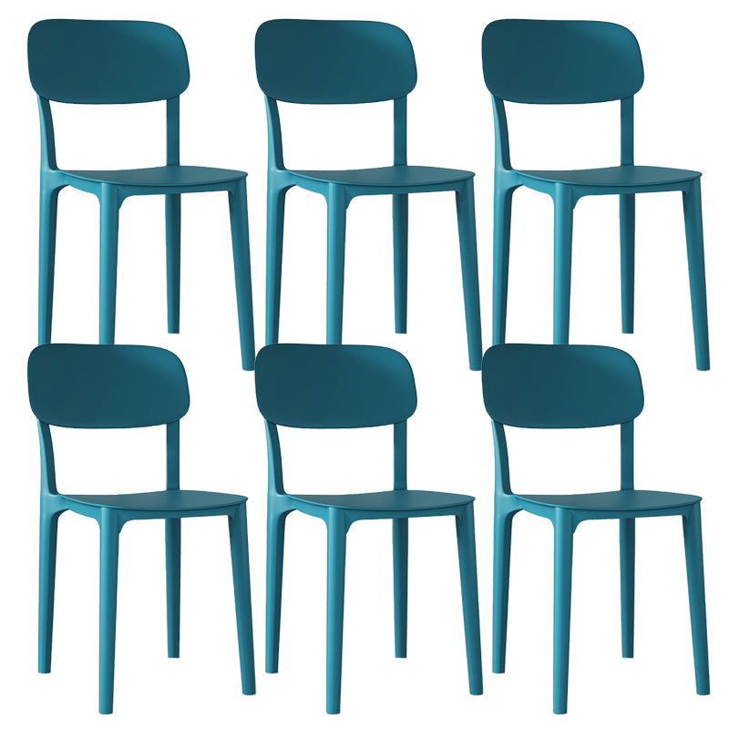 Nordic Backrest Stackable Acrylic Chair with Acrylic Legs for Dining Room Green 6 Piece Set Clearhalo 'Dining Chairs' 'Dining Tables & Seating' 'dining_chair' 'furn' 'furn_dining_chair' 'Furniture' 'Kitchen & Dining Furniture' 7520182