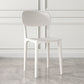 Nordic Backrest Stackable Acrylic Chair with Acrylic Legs for Dining Room White 1 Piece Clearhalo 'Dining Chairs' 'Dining Tables & Seating' 'dining_chair' 'furn' 'furn_dining_chair' 'Furniture' 'Kitchen & Dining Furniture' 7520184
