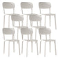 Nordic Backrest Stackable Acrylic Chair with Acrylic Legs for Dining Room White 8 Piece Set Clearhalo 'Dining Chairs' 'Dining Tables & Seating' 'dining_chair' 'furn' 'furn_dining_chair' 'Furniture' 'Kitchen & Dining Furniture' 7520188