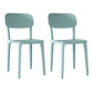 Nordic Backrest Stackable Acrylic Chair with Acrylic Legs for Dining Room Light Green 2 Piece Set Clearhalo 'Dining Chairs' 'Dining Tables & Seating' 'dining_chair' 'furn' 'furn_dining_chair' 'Furniture' 'Kitchen & Dining Furniture' 7520190