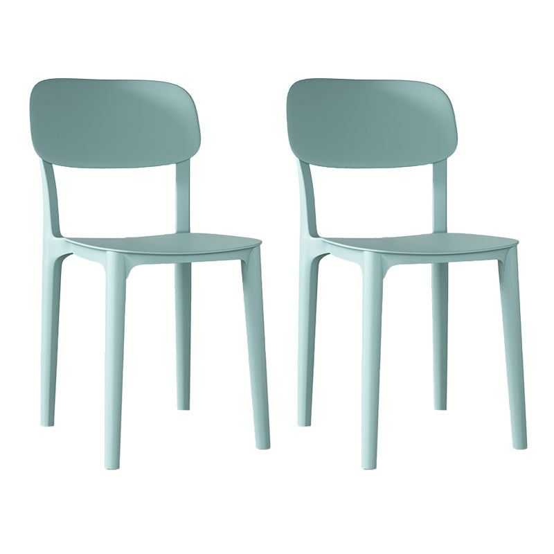 Nordic Backrest Stackable Acrylic Chair with Acrylic Legs for Dining Room Light Green 2 Piece Set Clearhalo 'Dining Chairs' 'Dining Tables & Seating' 'dining_chair' 'furn' 'furn_dining_chair' 'Furniture' 'Kitchen & Dining Furniture' 7520190