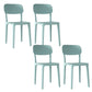 Nordic Backrest Stackable Acrylic Chair with Acrylic Legs for Dining Room Light Green 4 Piece Set Clearhalo 'Dining Chairs' 'Dining Tables & Seating' 'dining_chair' 'furn' 'furn_dining_chair' 'Furniture' 'Kitchen & Dining Furniture' 7520191