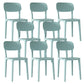 Nordic Backrest Stackable Acrylic Chair with Acrylic Legs for Dining Room Light Green 8 Piece Set Clearhalo 'Dining Chairs' 'Dining Tables & Seating' 'dining_chair' 'furn' 'furn_dining_chair' 'Furniture' 'Kitchen & Dining Furniture' 7520193