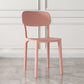 Nordic Backrest Stackable Acrylic Chair with Acrylic Legs for Dining Room Pink 1 Piece Clearhalo 'Dining Chairs' 'Dining Tables & Seating' 'dining_chair' 'furn' 'furn_dining_chair' 'Furniture' 'Kitchen & Dining Furniture' 7520194