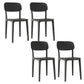 Nordic Backrest Stackable Acrylic Chair with Acrylic Legs for Dining Room Grey 4 Piece Set Clearhalo 'Dining Chairs' 'Dining Tables & Seating' 'dining_chair' 'furn' 'furn_dining_chair' 'Furniture' 'Kitchen & Dining Furniture' 7520201