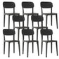 Nordic Backrest Stackable Acrylic Chair with Acrylic Legs for Dining Room Grey 8 Piece Set Clearhalo 'Dining Chairs' 'Dining Tables & Seating' 'dining_chair' 'furn' 'furn_dining_chair' 'Furniture' 'Kitchen & Dining Furniture' 7520203