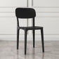 Nordic Backrest Stackable Acrylic Chair with Acrylic Legs for Dining Room Black 1 Piece Clearhalo 'Dining Chairs' 'Dining Tables & Seating' 'dining_chair' 'furn' 'furn_dining_chair' 'Furniture' 'Kitchen & Dining Furniture' 7520209