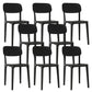 Nordic Backrest Stackable Acrylic Chair with Acrylic Legs for Dining Room Black 8 Piece Set Clearhalo 'Dining Chairs' 'Dining Tables & Seating' 'dining_chair' 'furn' 'furn_dining_chair' 'Furniture' 'Kitchen & Dining Furniture' 7520213