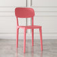 Nordic Backrest Stackable Acrylic Chair with Acrylic Legs for Dining Room Red 1 Piece Clearhalo 'Dining Chairs' 'Dining Tables & Seating' 'dining_chair' 'furn' 'furn_dining_chair' 'Furniture' 'Kitchen & Dining Furniture' 7520214