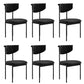 Nordic Armless Backrest Cushion Chair with Metal Legs for Dining Room Black 6 Piece Set Clearhalo 'Dining Chairs' 'Dining Tables & Seating' 'dining_chair' 'furn' 'furn_dining_chair' 'Furniture' 'Kitchen & Dining Furniture' 7520224
