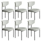 Nordic Armless Backrest Cushion Chair with Metal Legs for Dining Room Grey 6 Piece Set Clearhalo 'Dining Chairs' 'Dining Tables & Seating' 'dining_chair' 'furn' 'furn_dining_chair' 'Furniture' 'Kitchen & Dining Furniture' 7520242