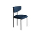 Nordic Armless Backrest Cushion Chair with Metal Legs for Dining Room Blue 1 Piece Clearhalo 'Dining Chairs' 'Dining Tables & Seating' 'dining_chair' 'furn' 'furn_dining_chair' 'Furniture' 'Kitchen & Dining Furniture' 7520244