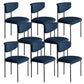 Nordic Armless Backrest Cushion Chair with Metal Legs for Dining Room Blue 8 Piece Set Clearhalo 'Dining Chairs' 'Dining Tables & Seating' 'dining_chair' 'furn' 'furn_dining_chair' 'Furniture' 'Kitchen & Dining Furniture' 7520248