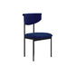 Nordic Armless Backrest Cushion Chair with Metal Legs for Dining Room Royal Blue 1 Piece Clearhalo 'Dining Chairs' 'Dining Tables & Seating' 'dining_chair' 'furn' 'furn_dining_chair' 'Furniture' 'Kitchen & Dining Furniture' 7520254