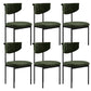 Nordic Armless Backrest Cushion Chair with Metal Legs for Dining Room Blackish Green 6 Piece Set Clearhalo 'Dining Chairs' 'Dining Tables & Seating' 'dining_chair' 'furn' 'furn_dining_chair' 'Furniture' 'Kitchen & Dining Furniture' 7520262
