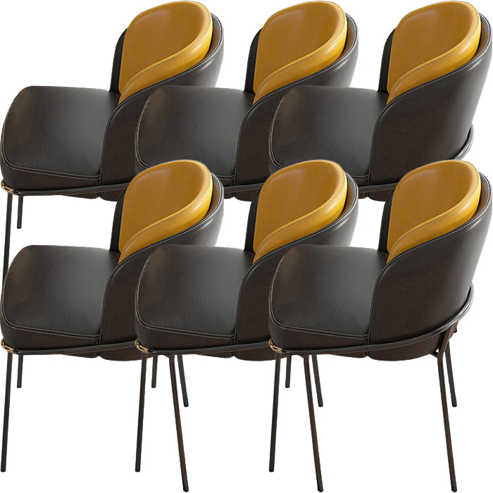 Modern Backrest Armrest Cushion Chair with Metal Legs for Living Room